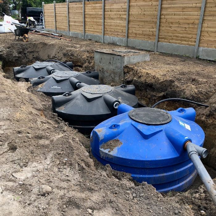 Cuves enterrées posées en fouille